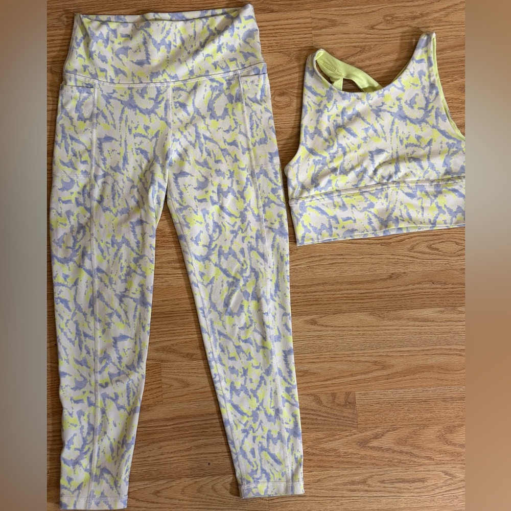 DSG GIRLS leggings and sports tank/bra set activewear yoga set